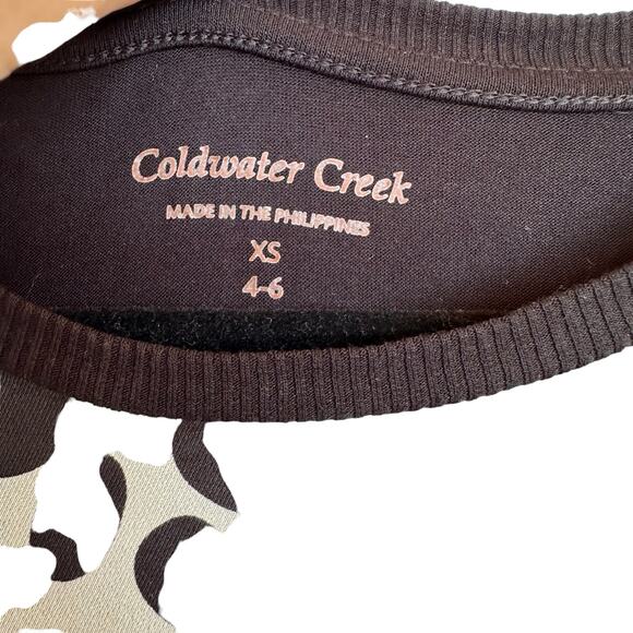 Coldwater Creek Polka Dot Knit Top Womens XS Silky Pullover Business Casual - Picture 6 of 10